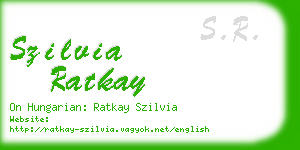 szilvia ratkay business card